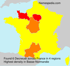 Surname Decneudt in France