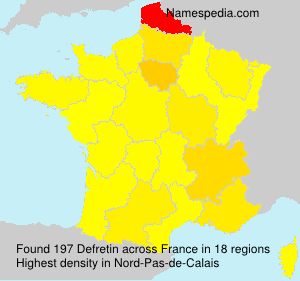 Surname Defretin in France