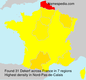 Surname Dekerf in France