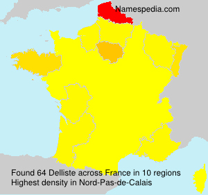Surname Delliste in France