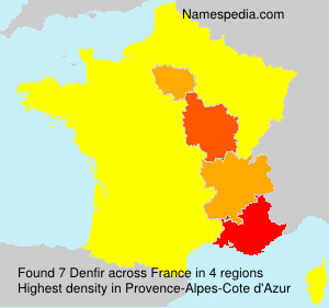 Surname Denfir in France