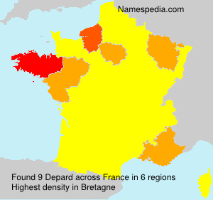 Surname Depard in France