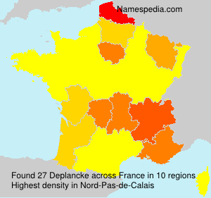Surname Deplancke in France