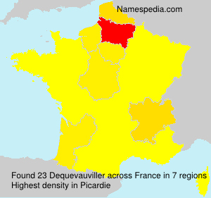Surname Dequevauviller in France