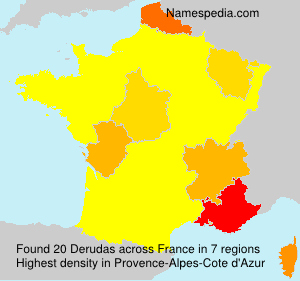Surname Derudas in France