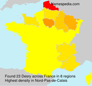 Surname Desry in France