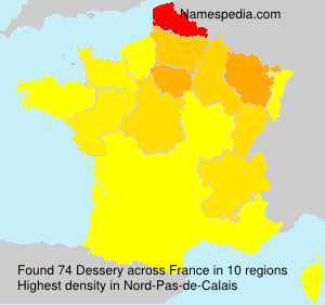 Surname Dessery in France