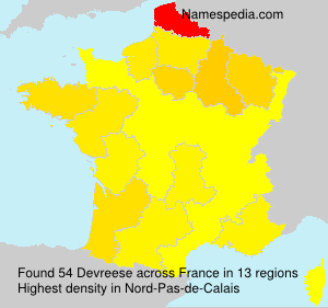 Surname Devreese in France
