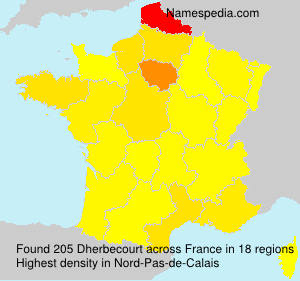 Surname Dherbecourt in France