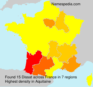 Surname Dissat in France