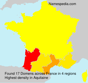 Surname Domens in France
