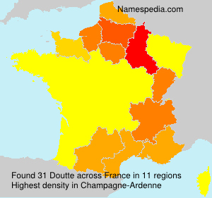 Surname Doutte in France