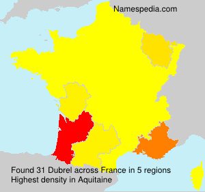 Surname Dubrel in France