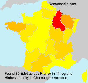 Surname Edot in France