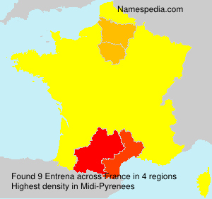 Surname Entrena in France