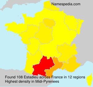 Surname Estadieu in France