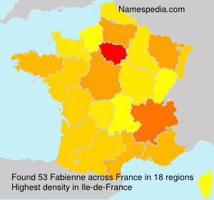 Surname Fabienne in France