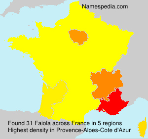 Surname Faiola in France