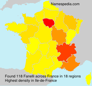 Surname Fanelli in France