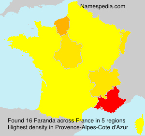 Surname Faranda in France