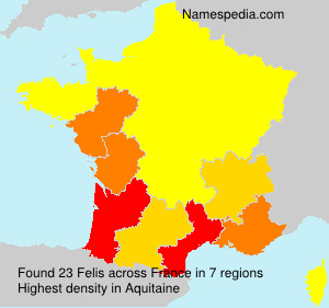 Surname Felis in France