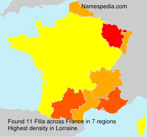 Surname Filia in France