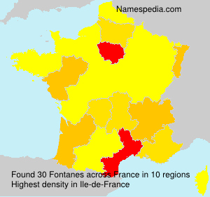 Surname Fontanes in France