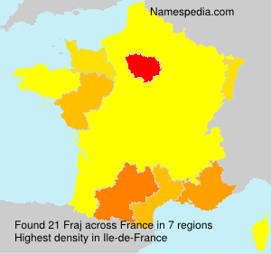 Surname Fraj in France
