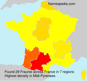 Surname Fraunie in France