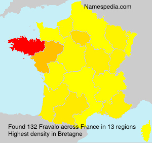 Surname Fravalo in France