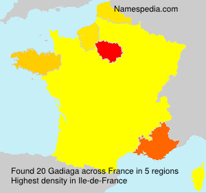 Surname Gadiaga in France
