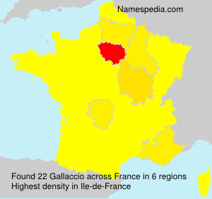 Surname Gallaccio in France