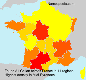 Surname Gallan in France
