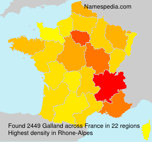 Surname Galland in France