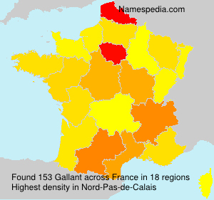 Surname Gallant in France