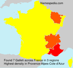 Surname Galleti in France
