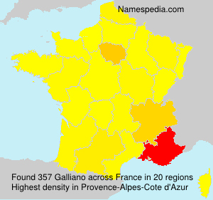 Surname Galliano in France