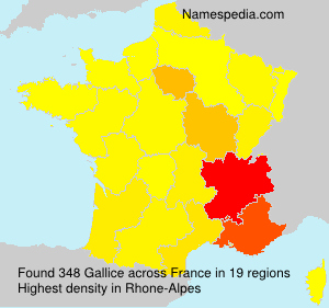 Surname Gallice in France