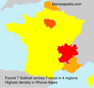Surname Gallicet in France