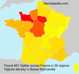 Surname Gallier in France