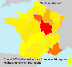 Surname Gallimard in France