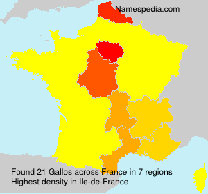 Surname Gallos in France