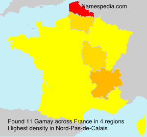 Surname Gamay in France
