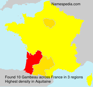 Surname Gambeau in France