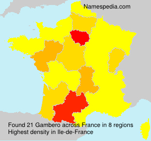 Surname Gambero in France