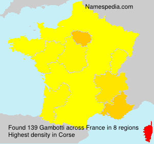 Surname Gambotti in France