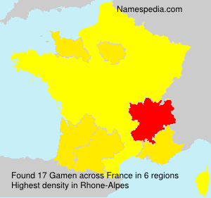 Surname Gamen in France
