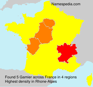 Surname Gamier in France
