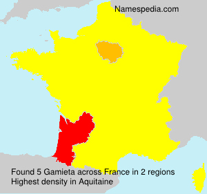 Surname Gamieta in France