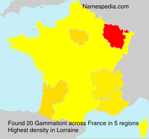 Surname Gammaitoni in France